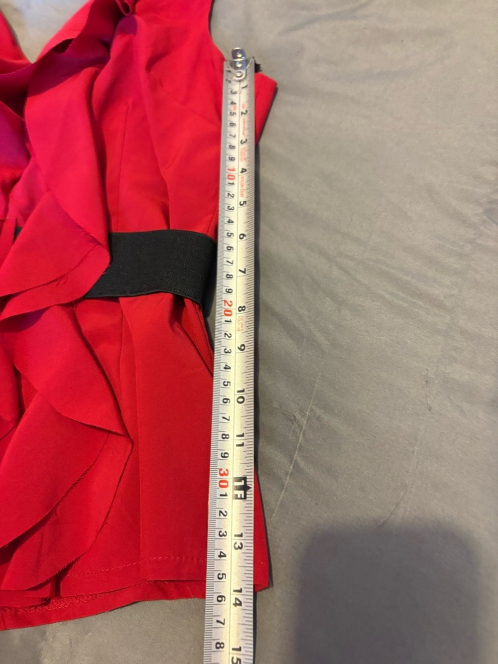 Alythea Vibrant Red Ruffled Blouse - Picture 12 of 16